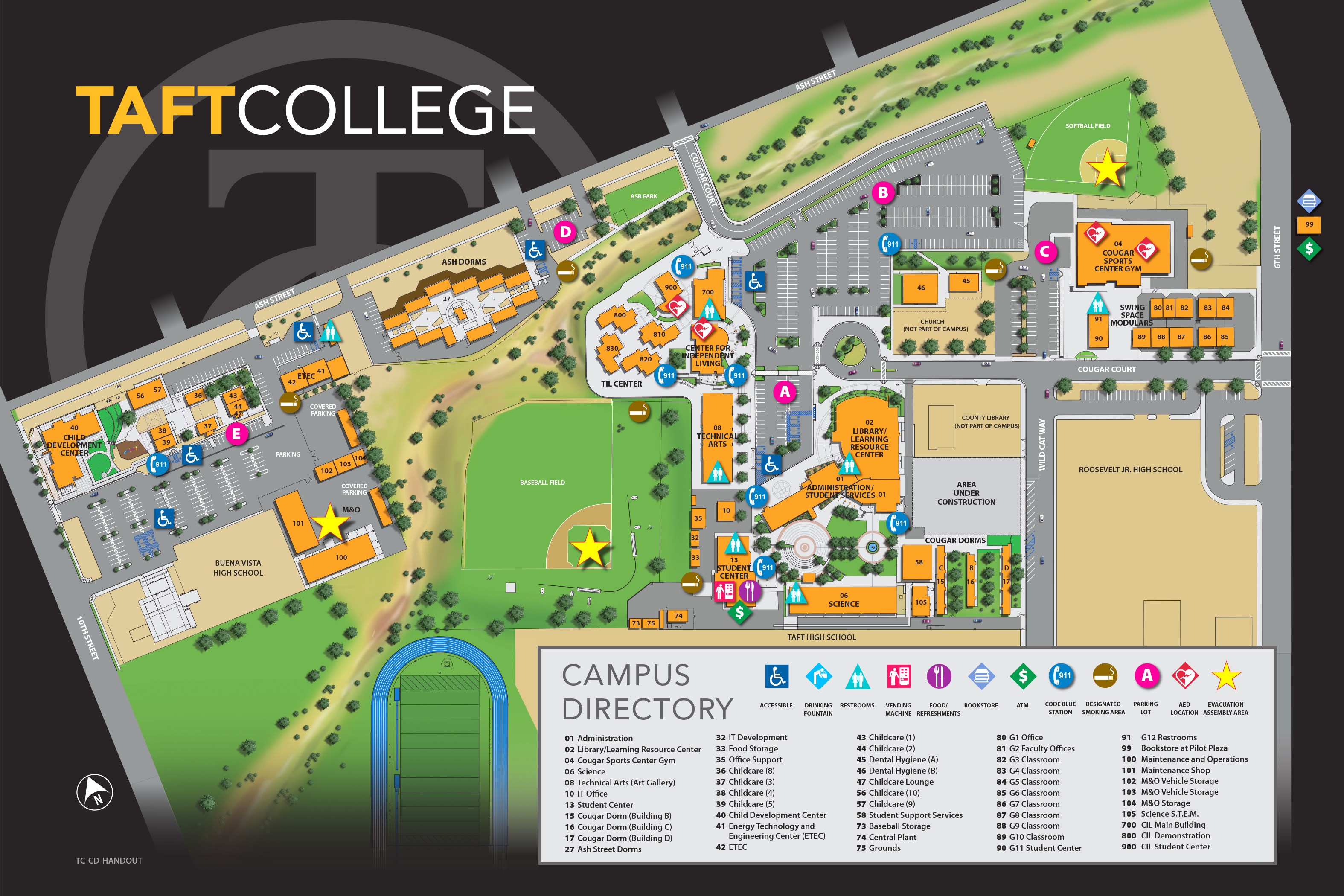 Taft College Campus Map